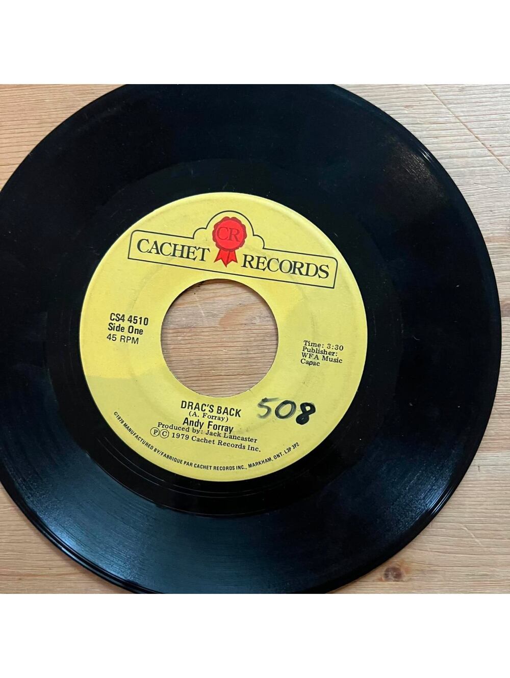 Andy Forray - Drac's Back/Carry On Sharon 45rpm VG+ R05
